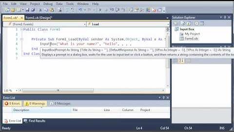Visual Basic Tutorial - 41 - Input Box