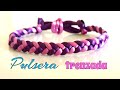 PULSERA TRENZADA con DOS COLORES/RÁPIDA Y FÁCIL de hacer.