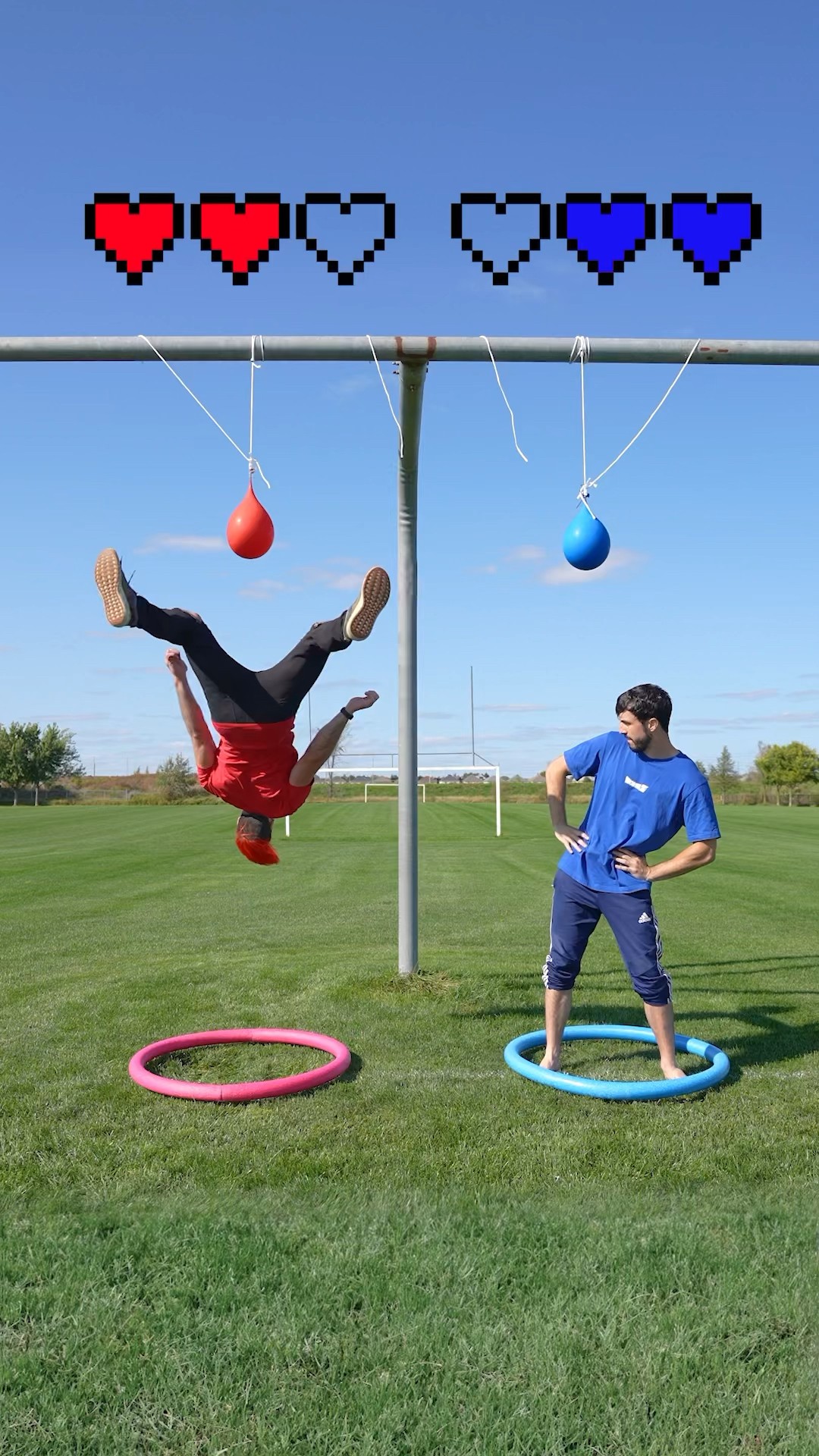 Loser gets wet! Parkour challenge ?? @BrandonA7