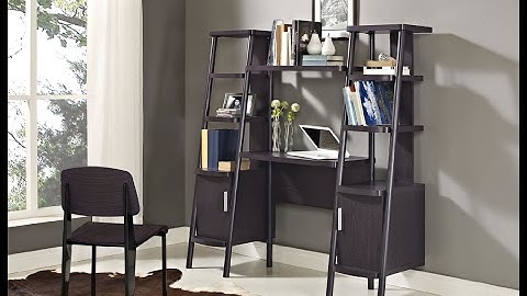 Kicking Ladder Shelf Computer Desk Design Ideas