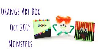 Orange Art Box - October Monster Box - Canvas Monsters