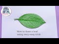 How to draw a leaf very easily  - Step by Step || Drawing Tutorial #Shorts