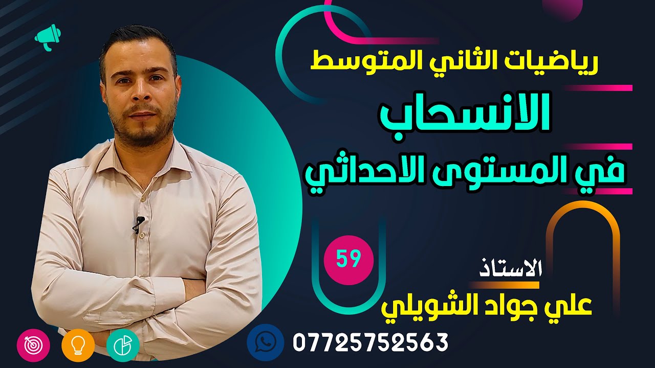 الانسحاب في المستوى الاحداثي الثاني المتوسط المنهج الجديد