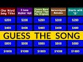 Guess the song jeopardy style  quiz 21