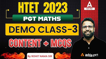 HTET PGT Maths Classes #3 | HTET PGT Maths Preparation By Rohit Nama