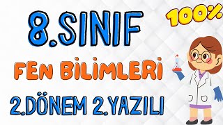 8.Sınıf FEN Bilimleri 2.Dönem 2.Yazılı Soruları ve Çözümü ‍ #2023