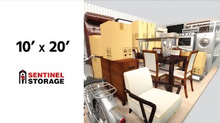 Sentinel Storage 10x20 Unit Storage Size Guide