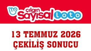Çılgın Sayısal Loto Çekiliş Sonuçları 13 Temmuz 2026