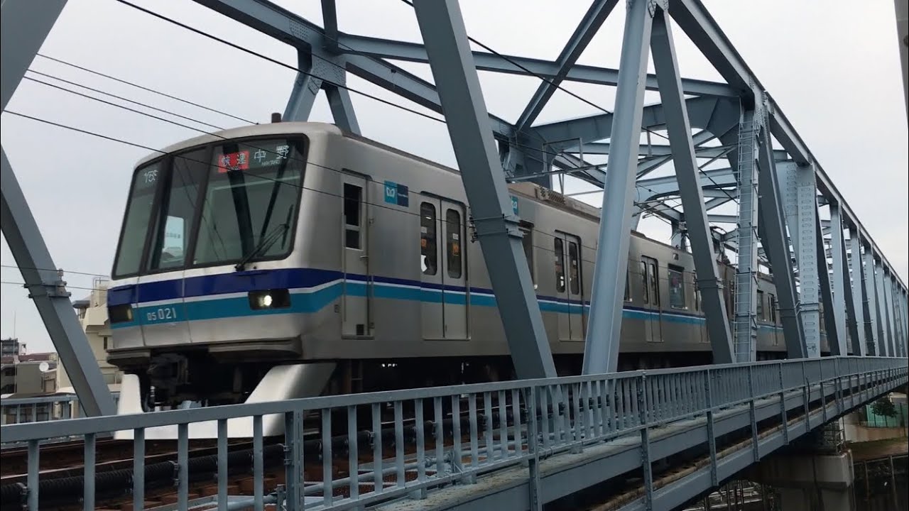 【鉄橋を疾走する地下鉄】東京メトロ東西線 高速通過集