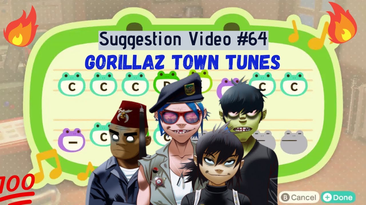 Gorillaz Town Tunes For Animal Crossing New Horizons ACNH Suggestion gorillaz-town-tunes-for-animal-crossing-new-horizons-acnh-suggestion