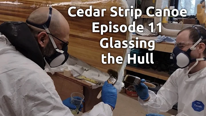 Building a cedar strip canoe - Episode 11, Glassing the Exterior