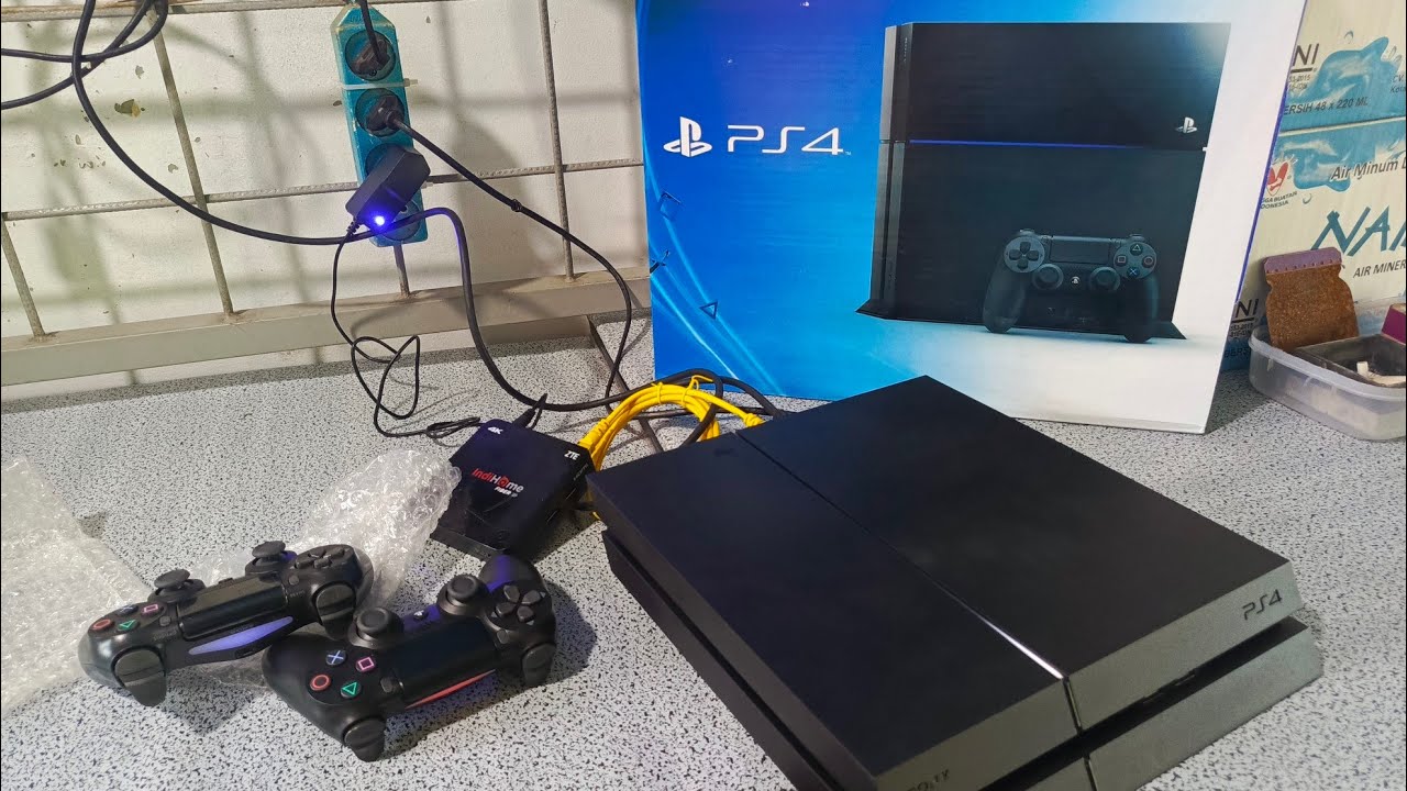 unboxing ps4 fat seri 12 hen 11.00 Black 1 tb