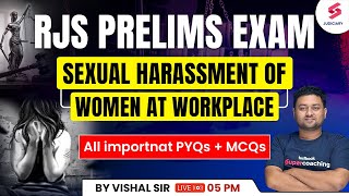 Sexual Harassment of Women at Workplace  for Rajasthan Judiciary 2024 Exam | Vishal Sir