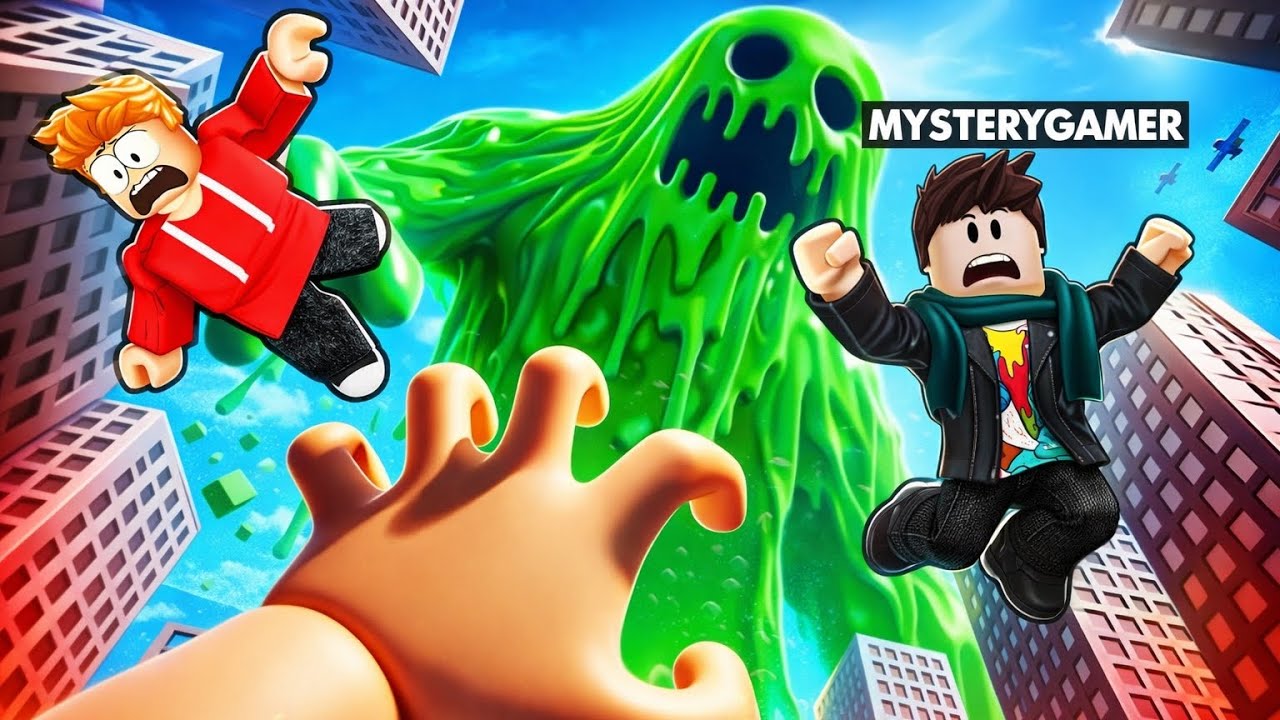 ROBLOX MYSTERYGAMER EAT SLIME TO GET BIG AND HUGE😱