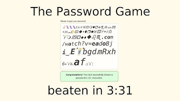The Password Game - Speedrun (3:31) [Previous WR]