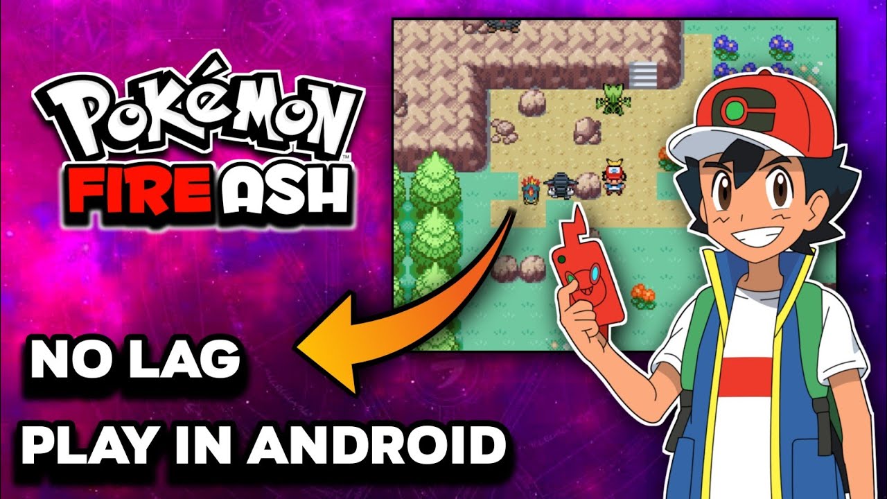 Download And Play Pokemon Fire Ash In Android No Lag Fully Explained In Hindi With Gameplay🔥