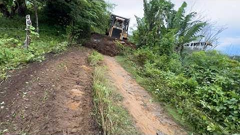 Forest Road Widening Construction Using a D6R XL Bulldozer