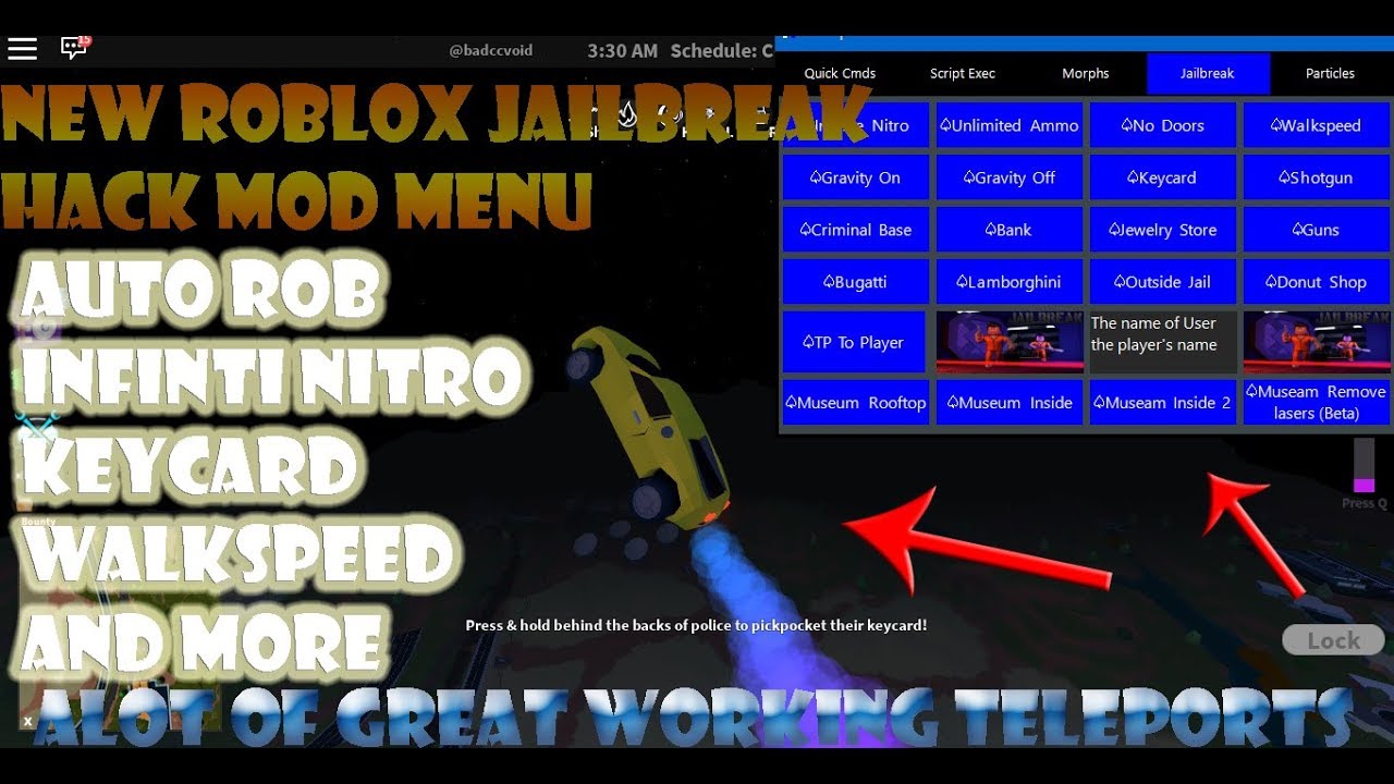 Roblox Jailbreak Mod Menu Download - get free roblox keycard jailbreak with no friend apk