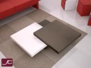 Design Couchtisch "Ares" Eiche-Weiß