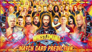 WWE Wrestlemania 41 Match Card Prediction