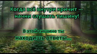 Когда всё внутри кричит — начни слушать тишину! #тишина#внутреннийпуть#мотивация#саморазвитие