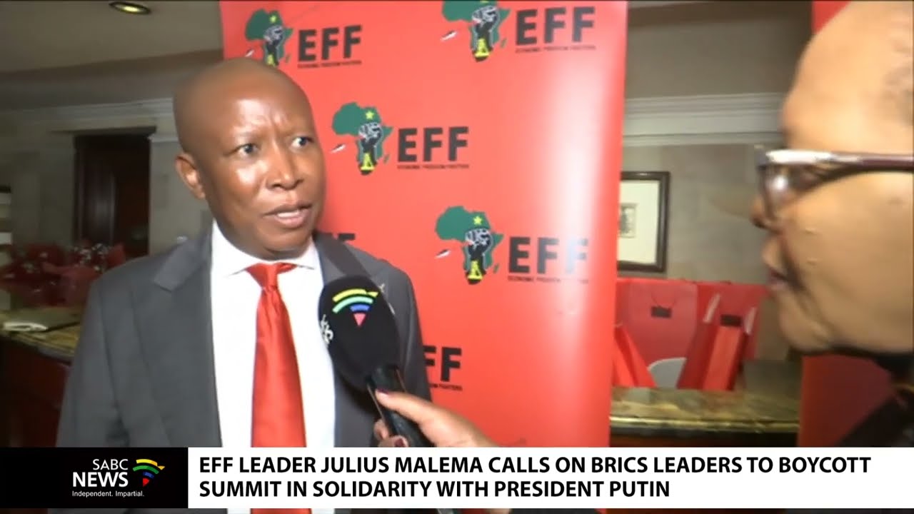 ⁣Malema urges BRICS leaders to boycott the summit in South Africa in solidarity with President Putin