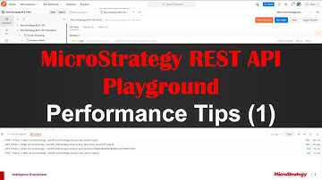 Performance Tips for MicroStrategy REST API