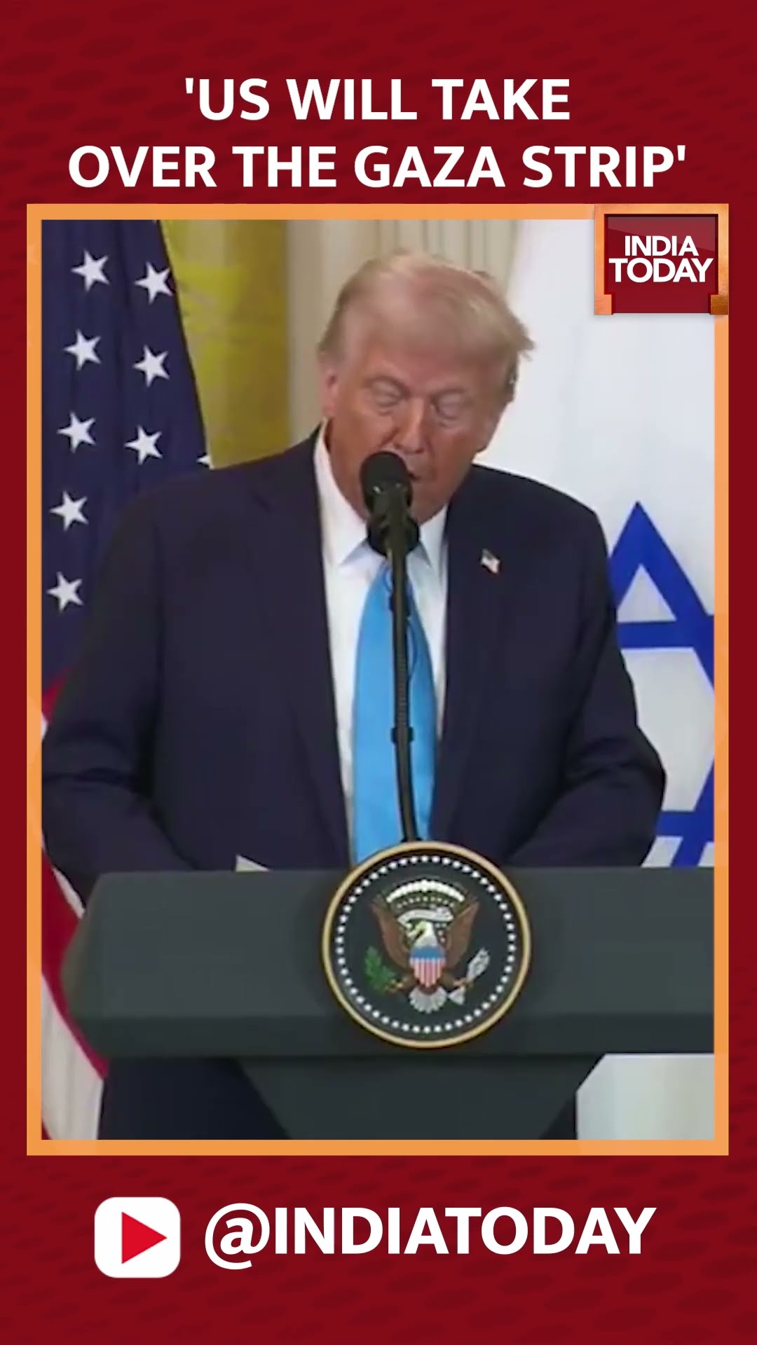 US President Donald Trump Says, 'Will Take Over Gaza Strip And Develop It' | #shorts #trump