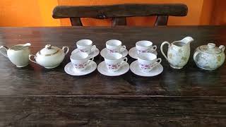 Vintage Bavaria Schumann Milk Jug , Sugar Bowl  & Cups and Saucers#collection #old#vintage