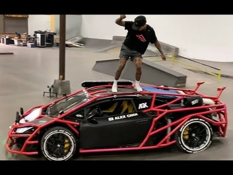 Watch Professional Skateboarder Skate On ₦200m Lamborghini Huracan