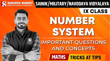 MATHS -  Number system Class 9th 🔴 SAINIK, MILITARY, SCHOOL | by sanjay Sir