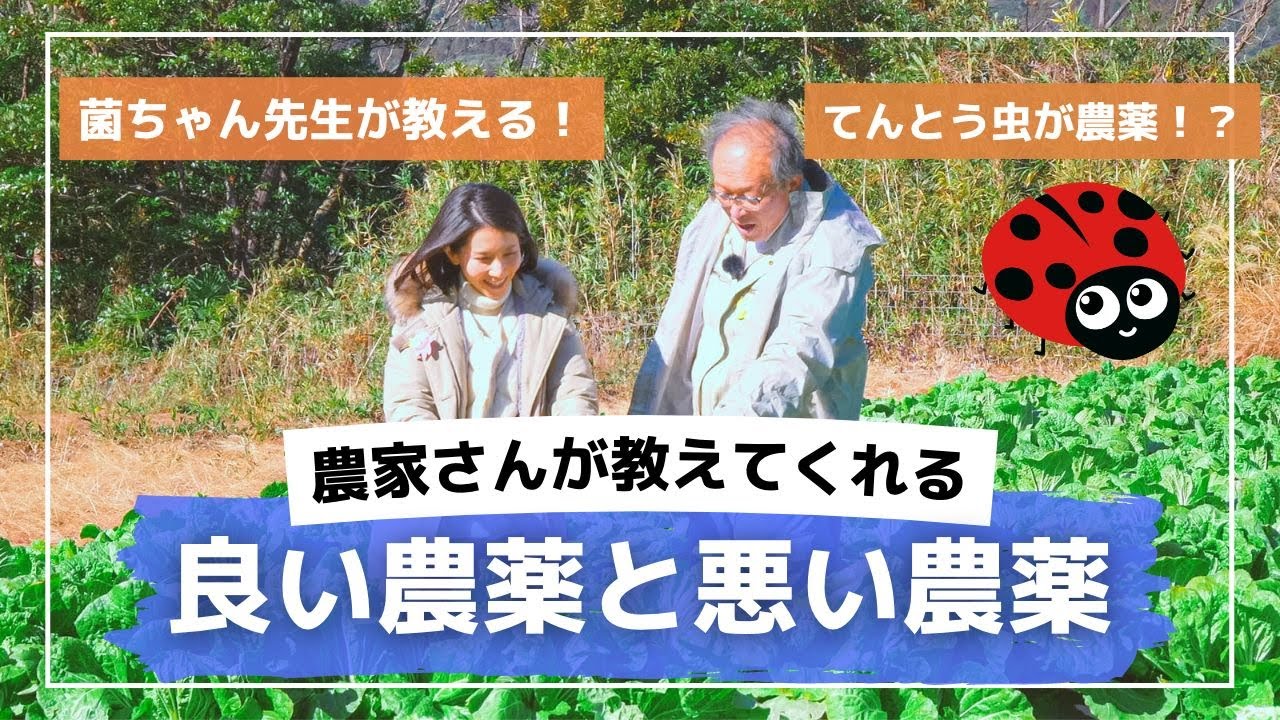 【農薬基礎講座】減農薬はヤバイ!?/農家が教える「良い農薬」と「悪い農薬」の見分け方/無農薬野菜には虫がこない/菌ちゃん先生