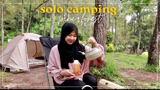 SOLO CAMPING | eating padang rice ayam-pop with dendeng batokok and bulgogi for a new tent