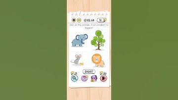 Click on the animal from smallest to biggest! Braintest #games #braintest #gaming #braintestchalleng