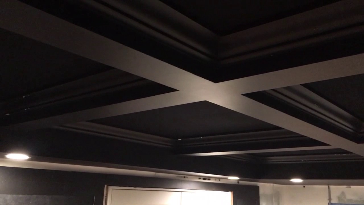 Home Theater Coffered Fiber Optic Star Ceiling Youtube