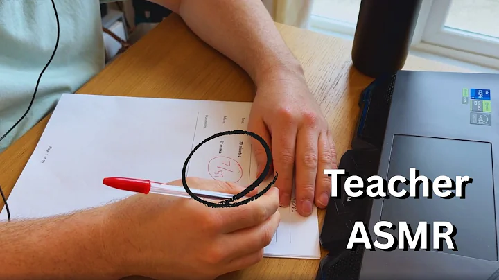 ASMR roleplay Teacher marks your paper (paper, writing, typing, unintelligible whispers)