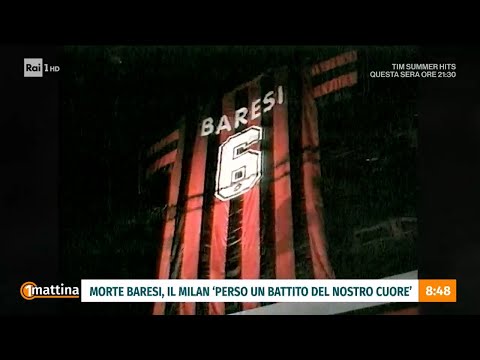 Video Morte Franco Baresi, il Milan: Perso un battito del nostro cuore - Unomattina 31/07/2026