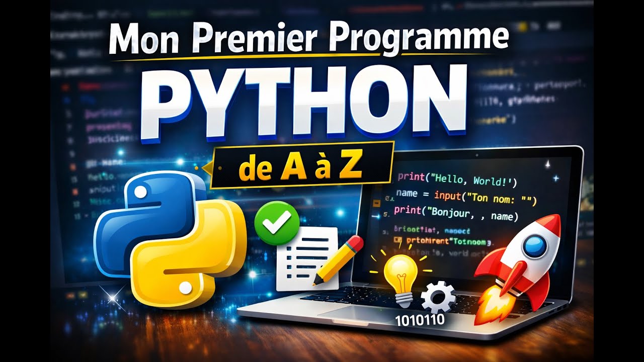 Mon premier programme python - de A à Z - YouTube