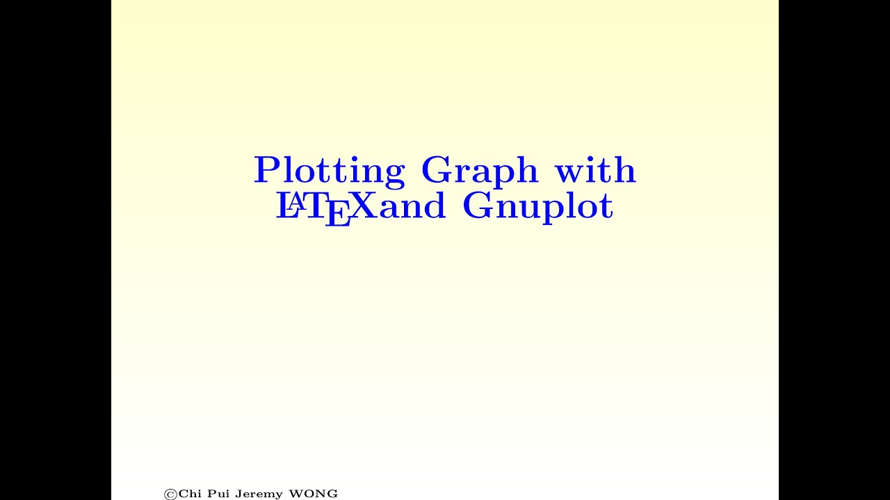 Plot a graph using Gnuplot and LaTeX