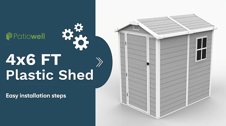 Patiowell Plastic Storage Shed Pro｜ 4' x 6' FT Assembly