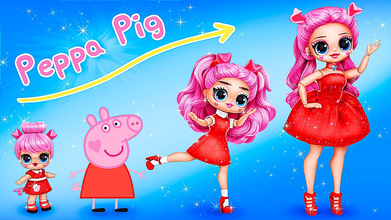 Peppa Pig Crescendo! LOL OMG DIYs e Artesanato de Bonecas