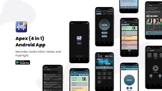 Best Voice Recorder, Editor, Notes and Flashlight App. Apex ( 4 in 1 ). BEST RECORDER AND EDITOR! screenshot 3
