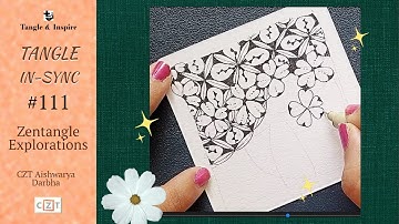 Zentangle For Calmness #TIS111 - Kaurikunda + Yumemi + Jalousie