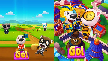 Talking Tom Hero Dash vs Talking Tom Gold Run Unlocks new map - Gameplay Walkthrough