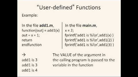 Octave Tutorial 21 - User Defined Functions, Part 1 (Introduction and Example)