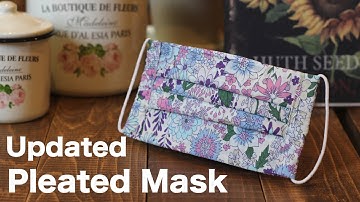 Updated Pleated Face Mask Sewing Tutorial #1｜With Filter Pocket ｜DIY Fabric Mask
