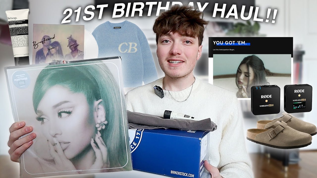21st BIRTHDAY HAUL! (Ariana Grande Vinyl Records, Clothing & Skincare)
