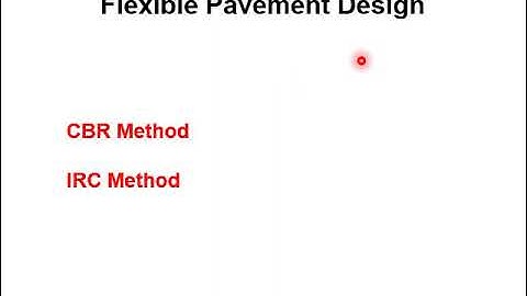 Module 2.2.3 Design of flexible pavements - CBR method