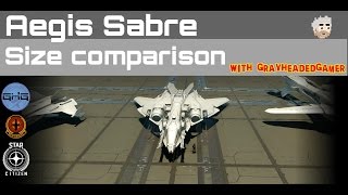 Star Citizen Island - Aegis Sabre size comparison