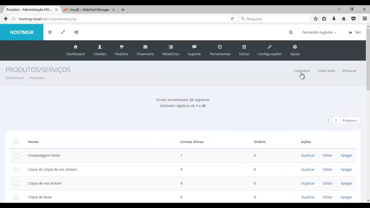 HOSTMGR - Configurando integração com WHM/Cpanel